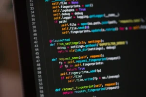 python code on a computer screen