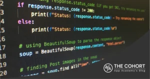 python code on a computer screen