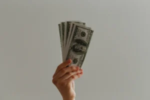 hand holding money cash dollar bills