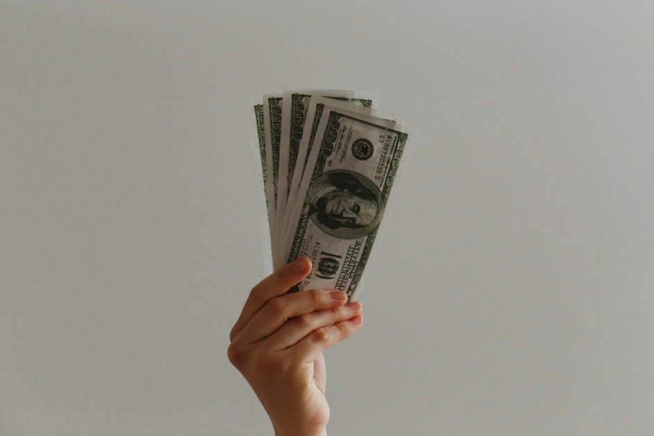 hand holding money cash dollar bills