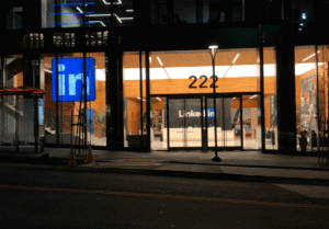 linkedin office at night